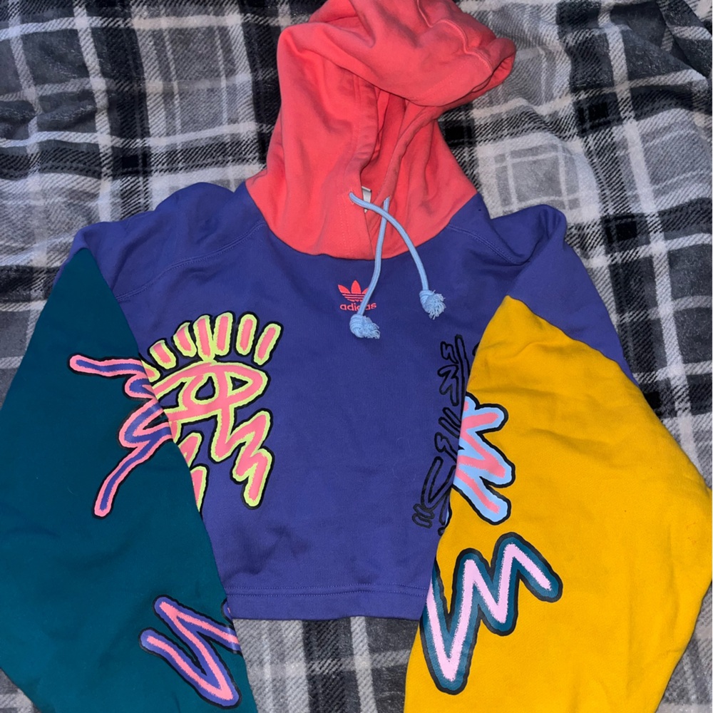 Adidas Red and Blue Hoodie